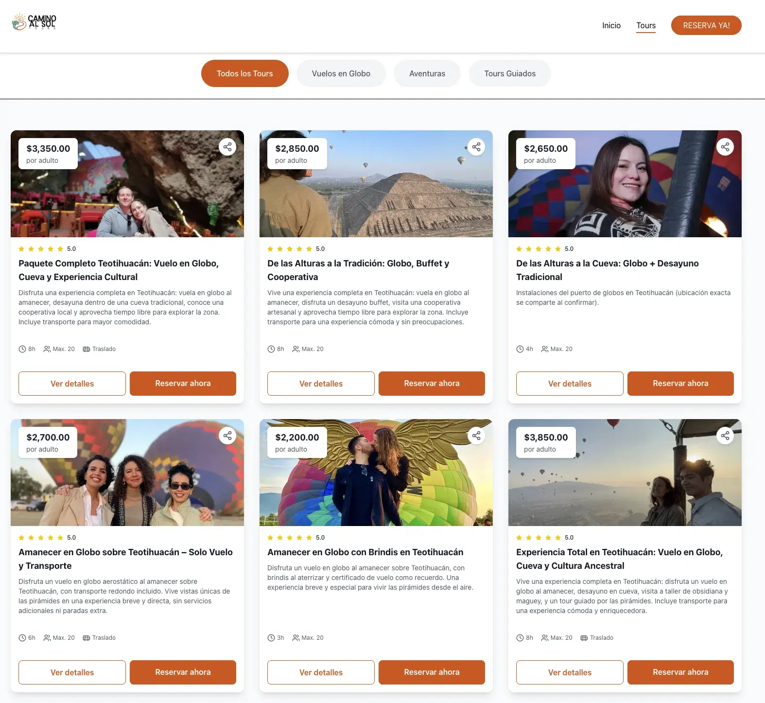 Camino al Sol — tours en Teotihuacán